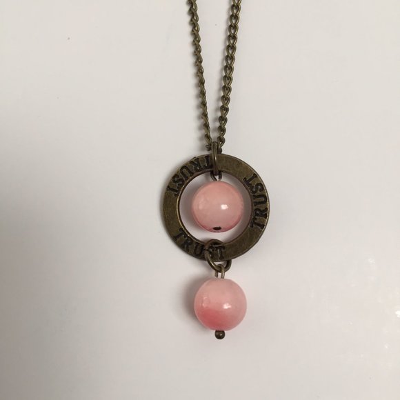 2 for $32 / Pink Stone Trust Necklace - Picture 4 of 7